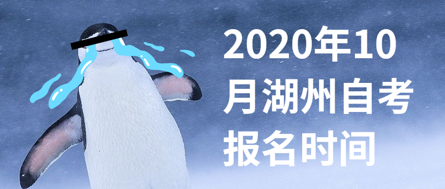2020年10月湖州自考报名时间