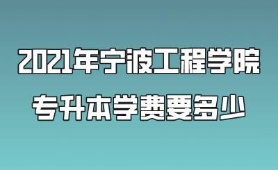 2021年宁波工程学院专升本学费要多少.png