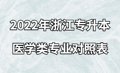2022年浙江专升本医学类专业对照表.jpg