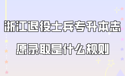 浙江退役士兵专升本志愿录取是什么规则.png
