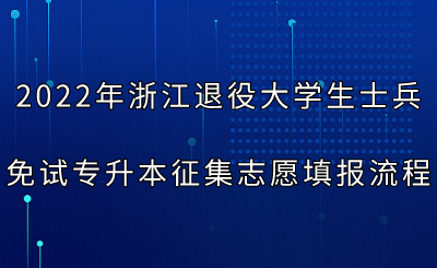 2022年浙江退役大学生士兵免试专升本征集志愿填报流程.png