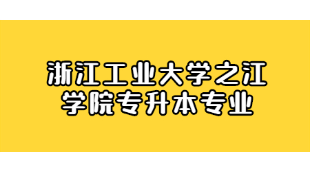 浙江工业大学之江学院专升本专业