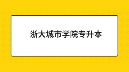 浙大城市学院专升本