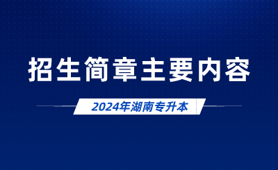 2024年浙江专升本招生简章主要内容