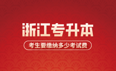 2024年浙江专升本考生要缴纳多少考试费？